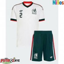 Camiseta México Jorge Sanchez #2 Visitante Equipación para niños Mundial 2026 manga corta (+ pantalones cortos)